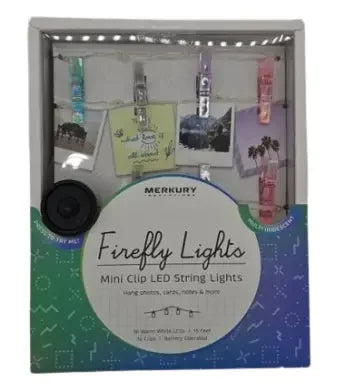 Merkury Firefly Mini Clip LED String Lights - Multicolor Iridescent image 1