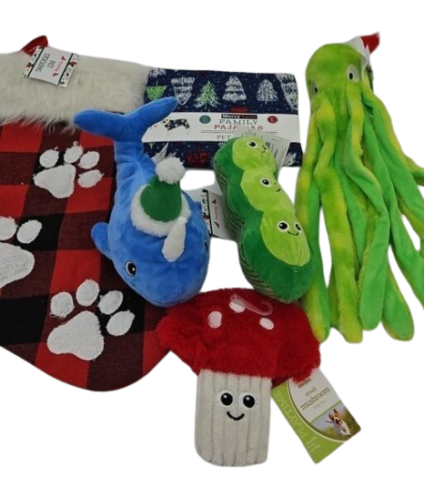 Christmas Narwhal Dog Toy Stocking Bundle🎄🐶 image 0