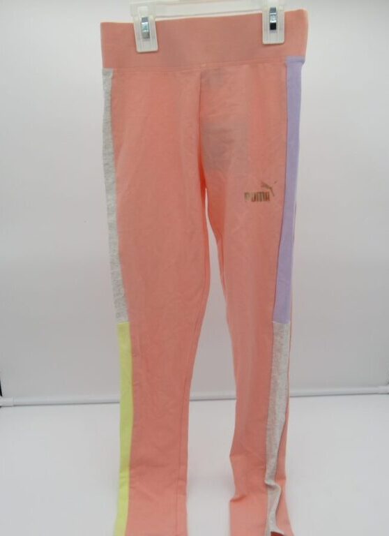 Puma Girls' #1 Logo Fleece Leggings - Medium - Apricot Blush image 0