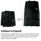Multi Tiered Collapsible Expandable Wheeled Travel Cargo Duffle Bag image 1