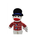 Holiday Dog Toy Sock Monkey - White image 0