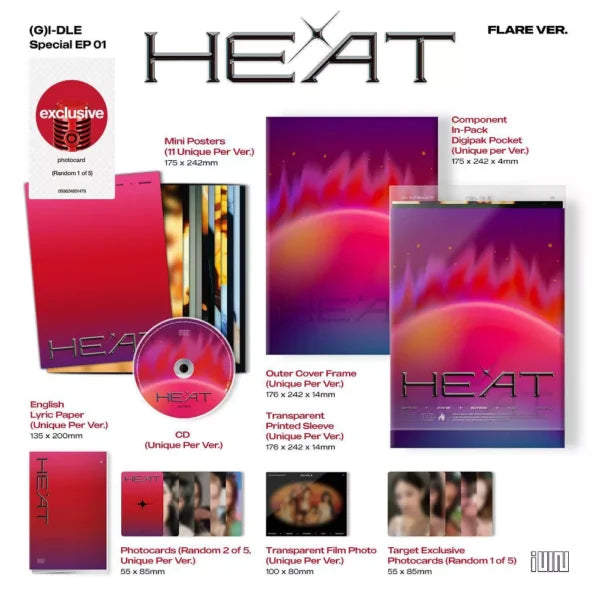 (G)I-DLE - HEAT (Target Exclusive, CD) (FLARE VER.) image 1