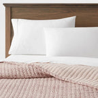 King Reversible Matelasse Swirl Quilt Purple - Threshold: Cotton Jacquard