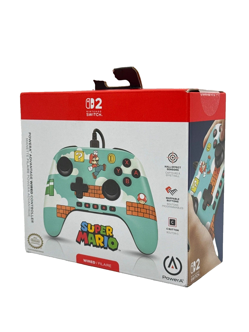 Advantage Wired Controller for Nintendo Switch 2 - Mario Time: USB, 10ft Cable