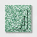 Queen Printed Microfiber 4pc Sheet Set Green Dot - Room Essentials: Polyester