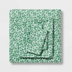 Queen Printed Microfiber 4pc Sheet Set Green Dot - Room Essentials: Polyester