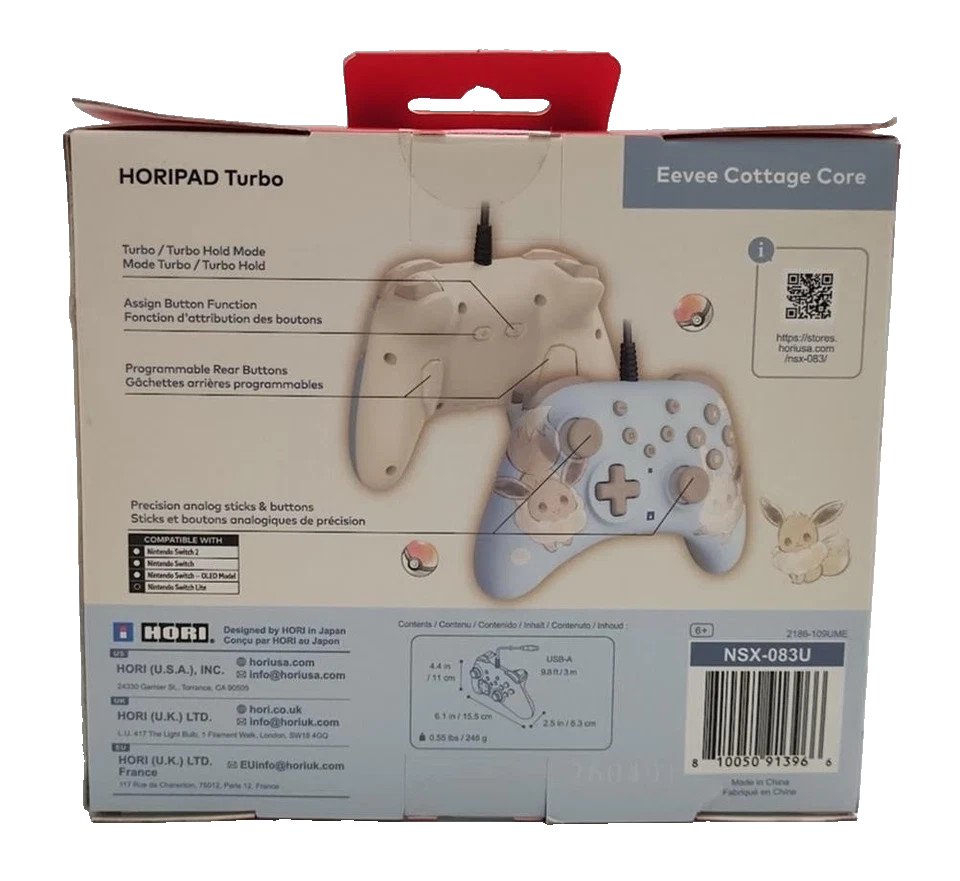 HORI HORIPAD Turbo (Eevee Cottage Core) for Nintendo Switch 2