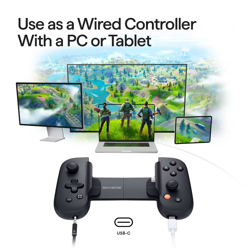 Backbone One (USB-C) Mobile Gaming Controller - Gen 2 Black
