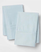 2pc Threshold 400 Thread Count Performance Pillowcases King Sz Light Blue #8260