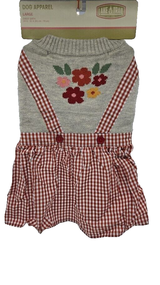 Lake & Trail Pet Dress Small (17"-20") - Checkered 💐