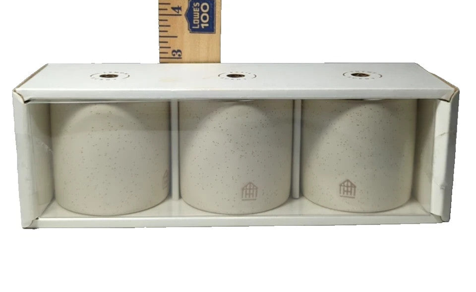 9oz Basil/Lemon/Thyme Speckled Ceramic Kitchen Candle Set - Hearth & Hand