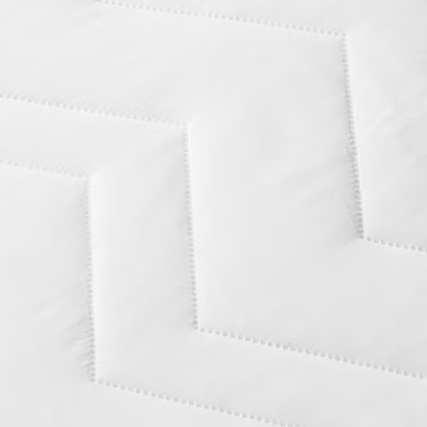 Full Machine Washable Quilted Mattress Pad - Room Essentials™: White, 15" Deep,
