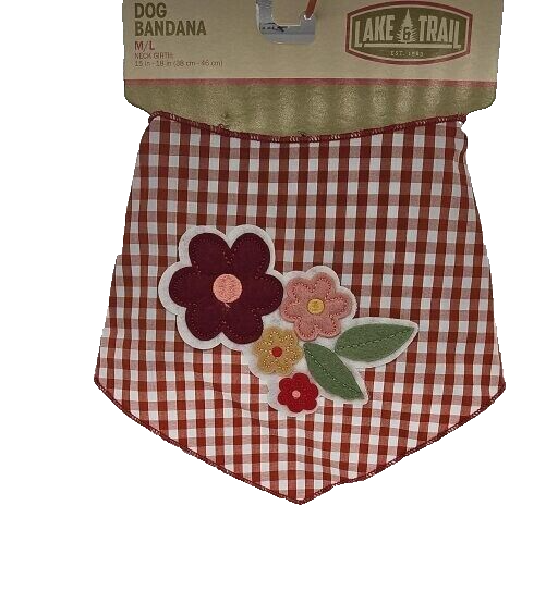 Lake & Trail Dog Bandana Med/Large (15"-18") - Checkered💐
