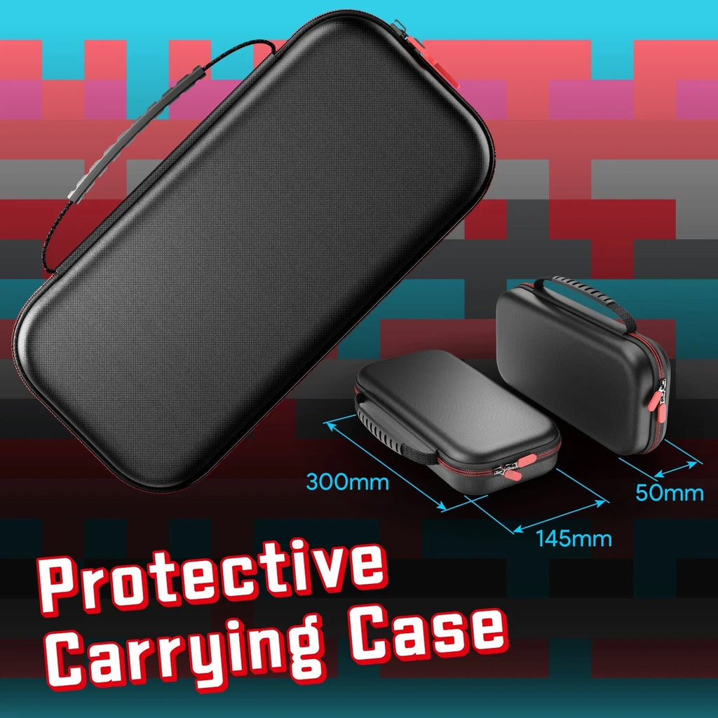Fosmon For Nintendo Switch 2 Carrying Case 10 Game Card+Built-in Accessory Slots