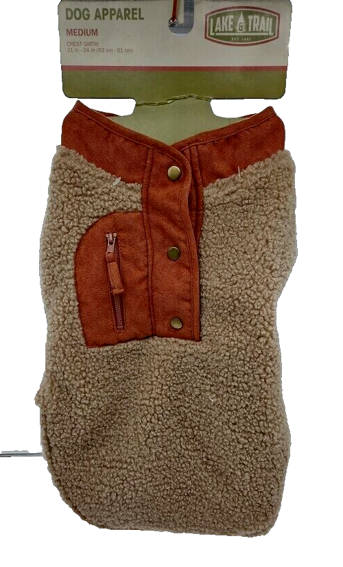 Lake & Trail Wool Pet Sherpa M (21"-24") - Tan