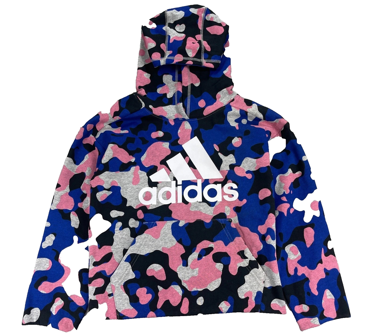 Adidas Boys' Core Camo Allover Print Pullover Hoodie - Medium