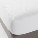 Full Machine Washable Quilted Mattress Pad - Room Essentials™: White, 15" Deep,