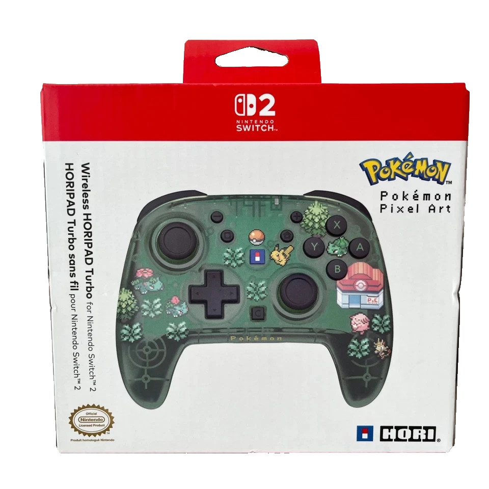 Hori - Wireless HORIPAD Turbo (Pokemon Pixel for Nintendo Switch 2 - Green