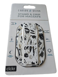 Clckr Magsafe Carson & Quinn Phone Grip | Color: Black with White Tulips