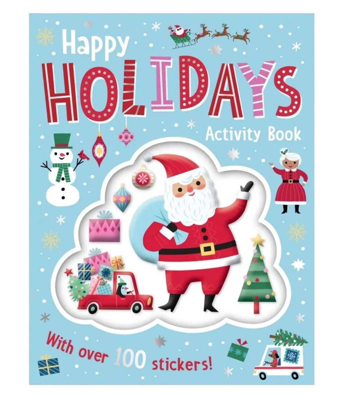 Balloon Stickers Happy Holidays Activity Book (Paperback) with 100 Stickers
