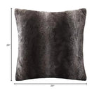 20"x20" Oversize Marselle Faux Fur Square Throw Pillow Brown - Madison Park