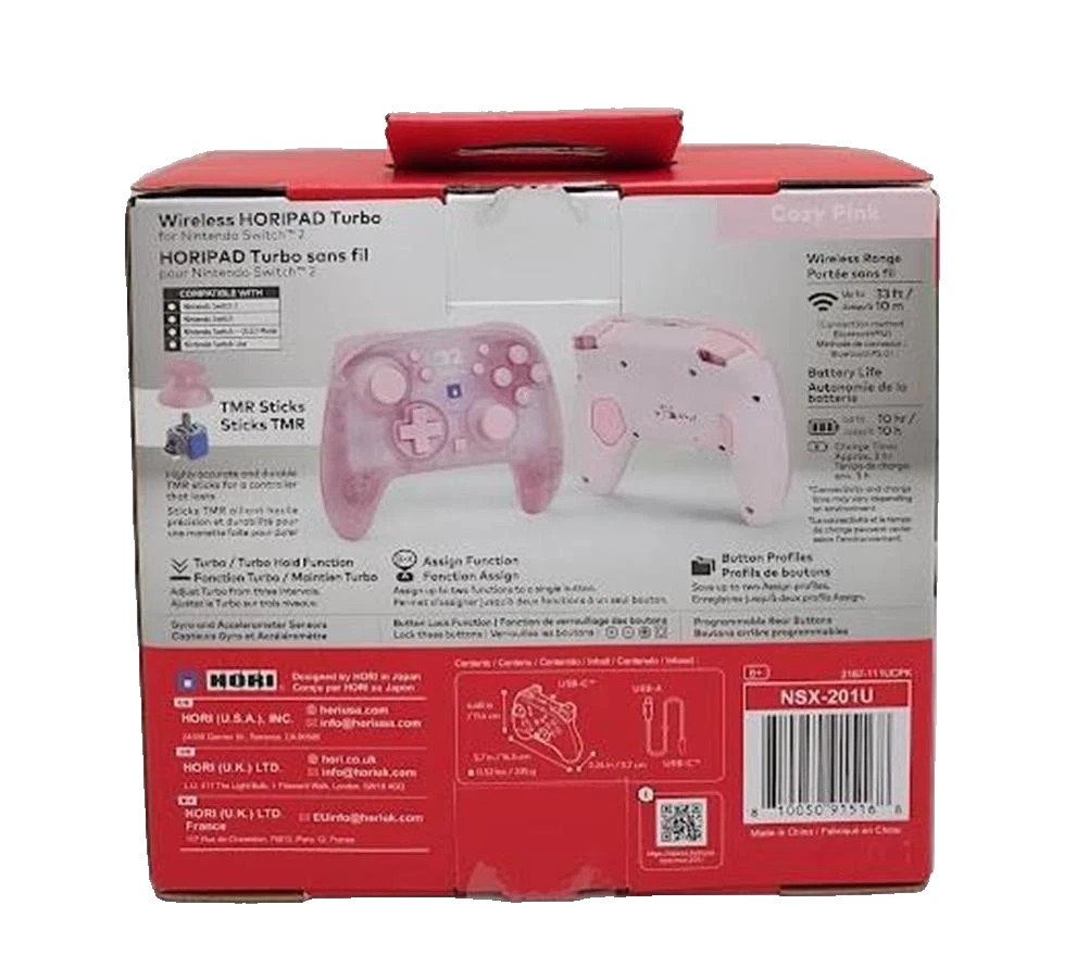 HORI Wireless HORIPAD Turbo (Cozy Pink) for Nintendo Switch 2