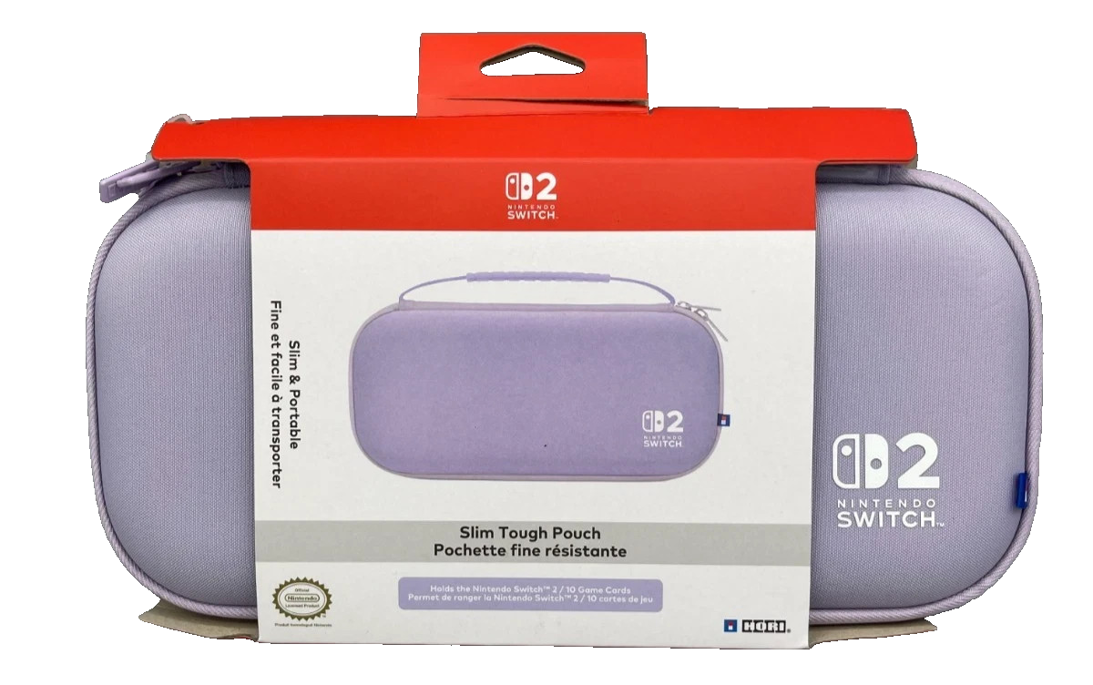 Hori Slim Tough Pouch for Nintendo Switch 2 - Cozy Lavender