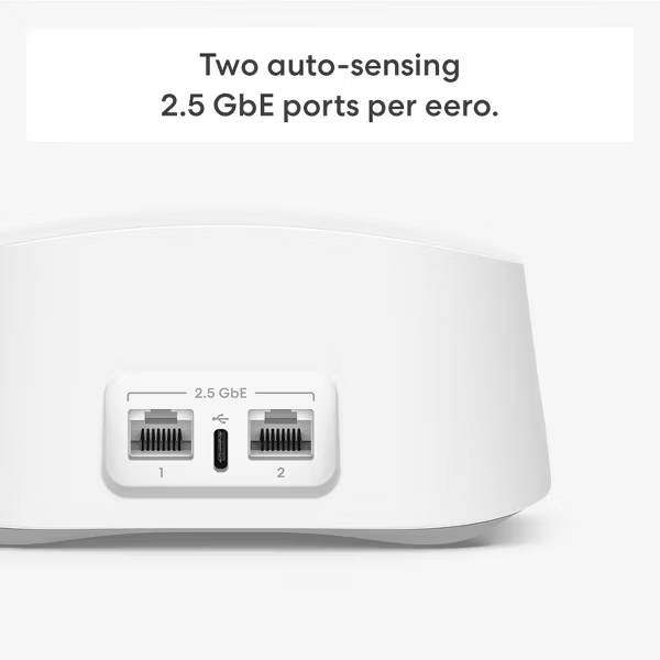 eero 7 Dual-Band Mesh Wi-Fi 7 System (2-pack): Extender with Smartphone Control