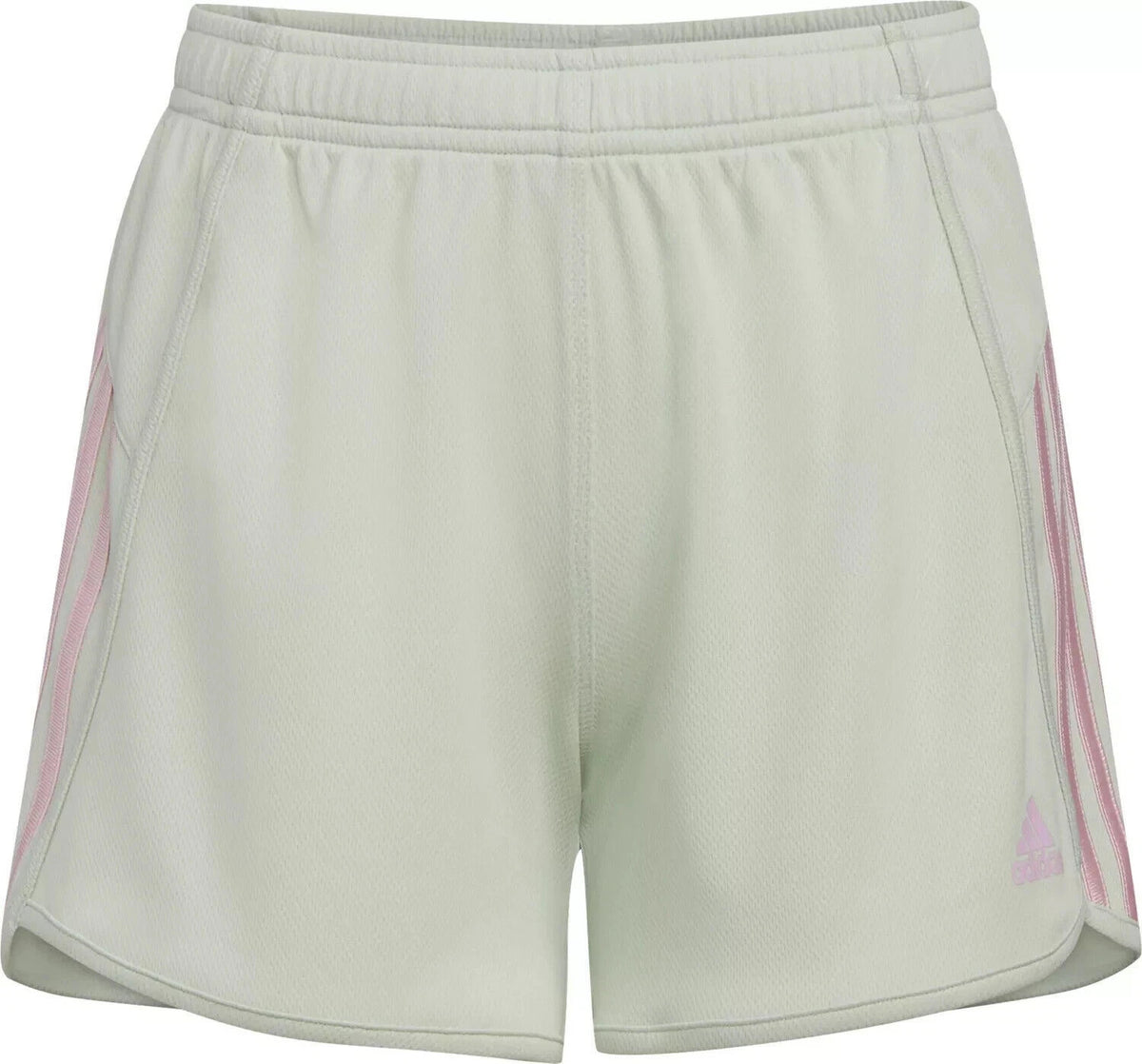 Adidas Girls' 3 Stripe Mesh Short Medium - Linen Green