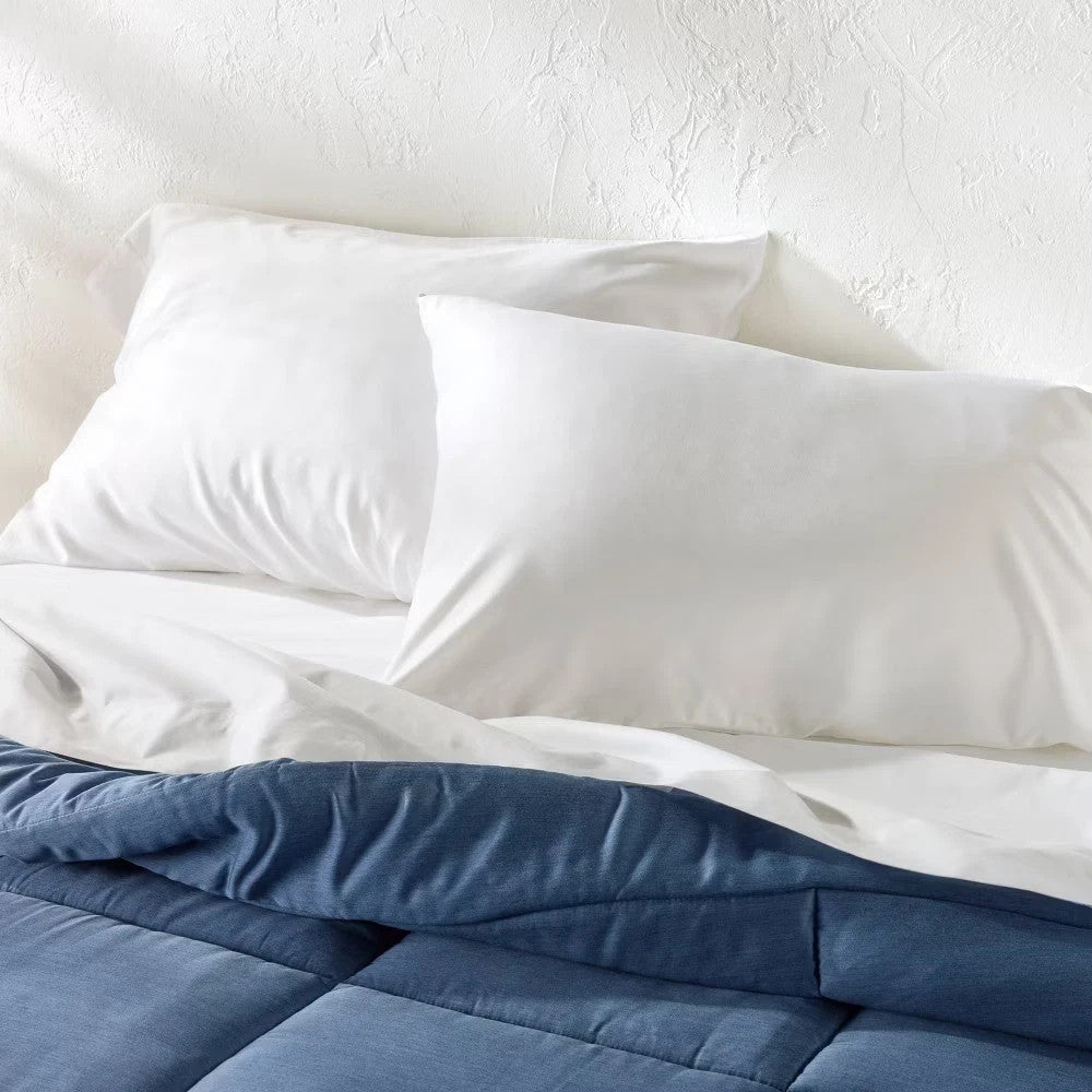 King 400 Thread Count Rayon from Bamboo Pillowcases White - Casaluna