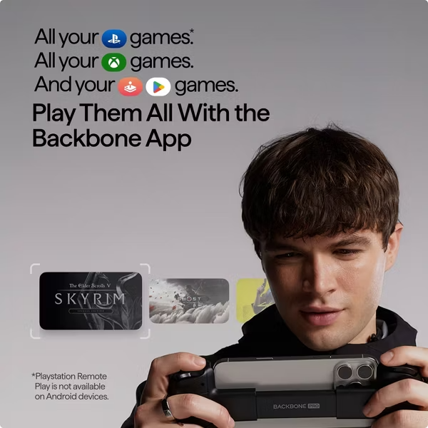 Backbone Pro Black Controller: USB-C & Bluetooth Game Controller