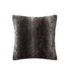 20"x20" Oversize Marselle Faux Fur Square Throw Pillow Brown - Madison Park
