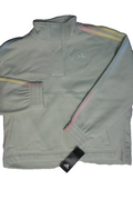 Adidas Girls' Long Sleeve Mock Neck Popover Large - Linen Green