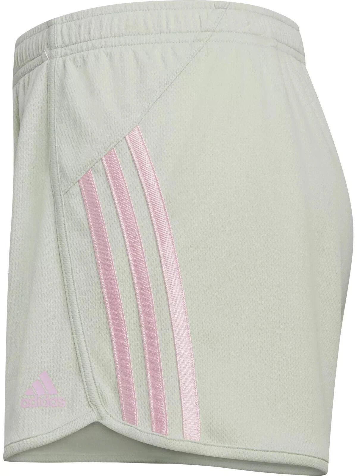 Adidas Girls' 3 Stripe Mesh Short Medium - Linen Green