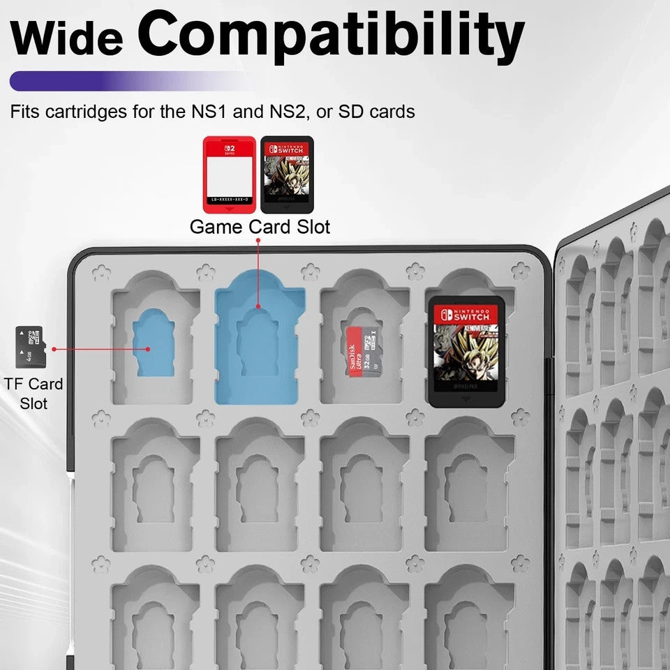 Fosmon Nintendo Switch Game Case, 32 Slots Switch 2 Game Card Holder Game Case