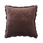 20" Bubble Faux Fur Square Indoor Throw Pillow Chocolate Brown