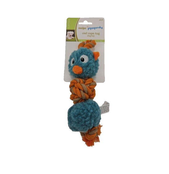 Li'l Pipsqueaks Owl Rope Tug Dog Toy image 0