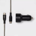 USB Car Charger with 6' USB-C to USB-C Braided Cable - heyday image 0