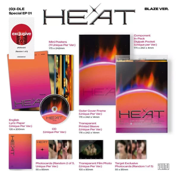 (G)I-DLE - HEAT (Target Exclusive, CD) (BLAZE VER.) image 1