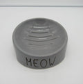 Petrageous Meow Cat Food Bowl 5" - Grey image 0