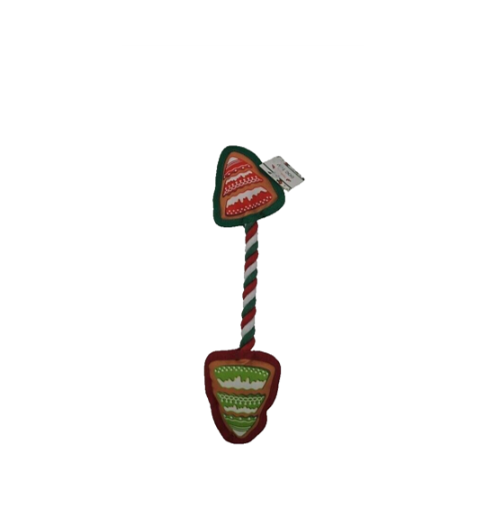 Holiday Rope Dog Toy Gingerbread Trees image 0