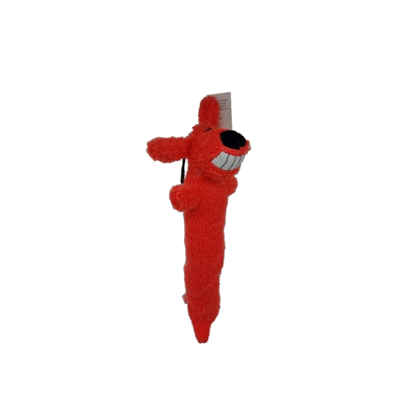Plush Loofa Dog Toy - Red image 0
