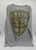 5.11 Tactical Men's Mountain Wolf Long Sleeve Graphic Shirt - Small - Heather Grey image 0