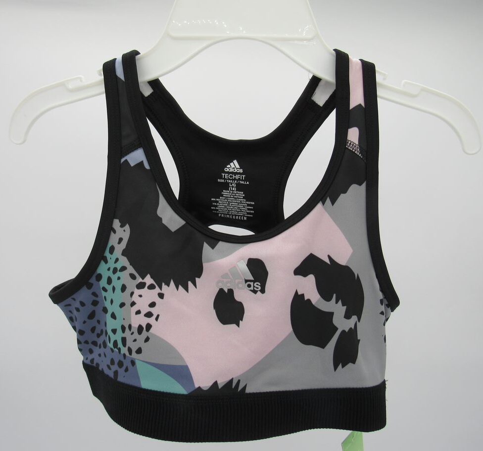 Adidas Girls' Tech Fit Bra - Large - Halo Silver image 0