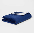 60"x 40" 6lbs Waterproof Removable Cover Weighted Blanket Blue image 0