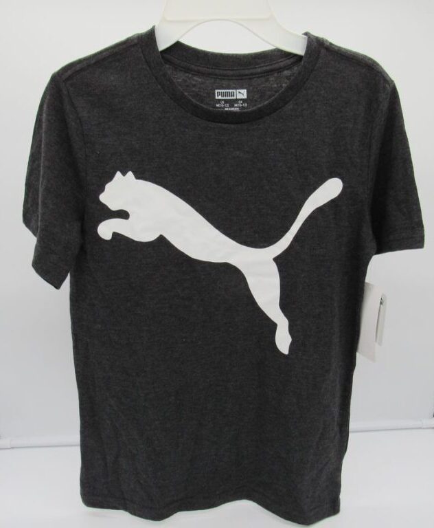 Puma Boys' Speed Pack Logo T-Shirt - Medium - Black Heather image 0