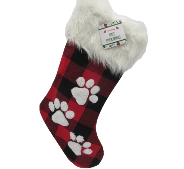 Meijer Holiday Pet Stocking - Red Plaid image 0