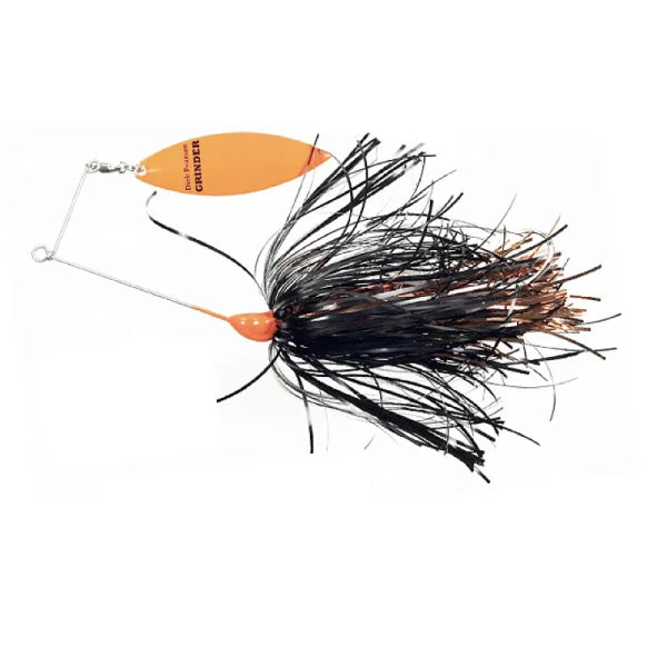 Eric Grinder - Big Flash Spinnerbait 2oz Black & Orange image 0