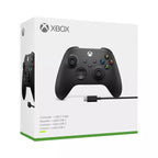 Black Wirless Xbox Controller + USB Connector image 1